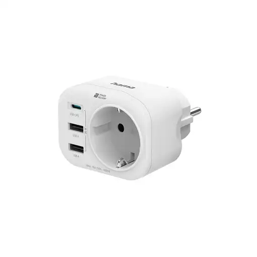 Hama 00223342 base múltiple 1 salidas AC Interior Blanco