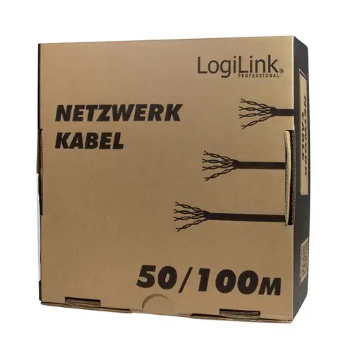 LogiLink CPV0033 cable de red Gris 100 m Cat6 U/UTP (UTP) Alrededor