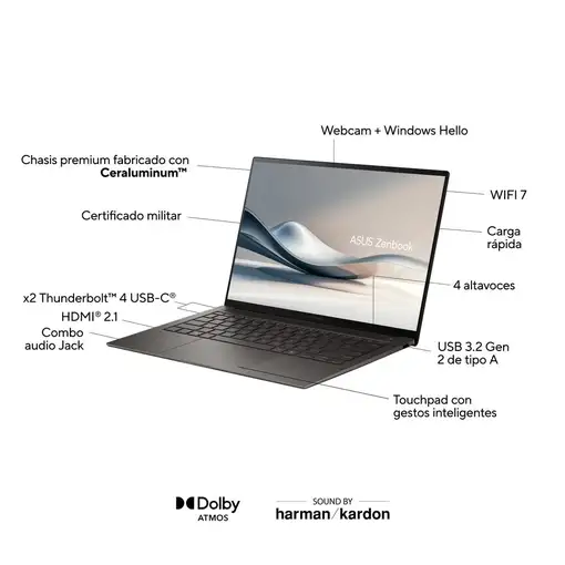 ASUS ZENBOOK UX5406SA-PZ334W INTEL CORE ULTRA 7 258V 14\ 3K 32GB SSD1TB W11