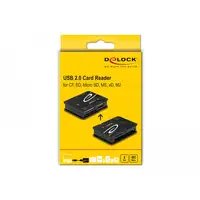 DeLOCK Lector de tarjetas USB 2.0 para tarjetas de memoria CF/SD/Micro SD/MS/xD/M2