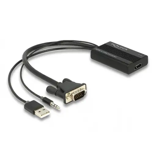 DeLOCK Adaptador HDMI a VGA con audio 25 cm