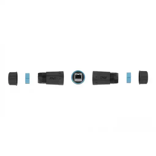 DeLOCK Conector de cable RJ45 hembra a RJ45 hembra Cat.6A a prueba de agua