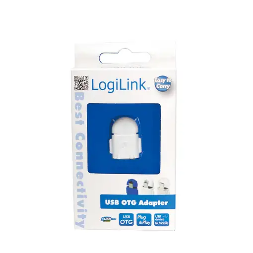 LogiLink AA0063 cambiador de género para cable Micro-USB-OTG USB 2.0 Blanco