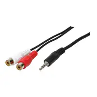 LogiLink 1x3.5mm - 2xRCA, 0.2m cable de audio 0,2 m 3,5mm Negro LogiLink 1x3.5mm - 2xRCA, 0.2m cable de audio 0,2 m 3,5mm Negro
