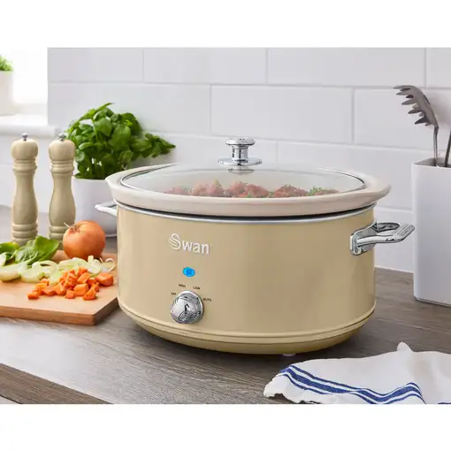 Olla retro cocción lenta, 6,5L recipiente extraíble antiadherente SF17031CNEU SWAN