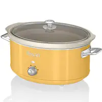Retro Olla Cocción Lenta,6,5L,Recipiente Extraíble Antiadherente SF17031YELNE SWAN