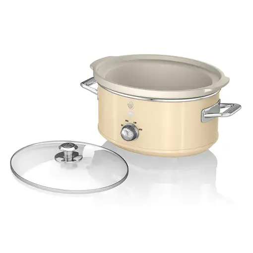 Retro Olla Cocción Lenta 3,5L,Recipiente Extraíble Antiadherente,SF17021CNEU SWAN