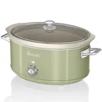 Retro Olla Cocción Lenta, 6,5L, Recipiente Extraíble, Swam, SF17031GNEU