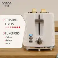 Elegance Set Tostador 2 Pan, Hervidor 1,7L Cafetera 1,25L, SKT1178WHT Briebe