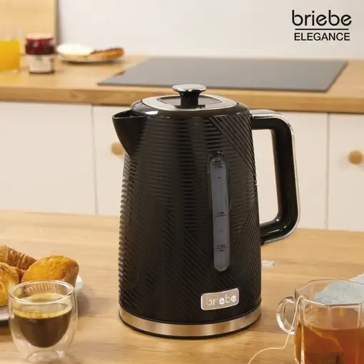 Elegance Set Tostador 2 Pan, Hervidor 1,7L Cafetera 1,25L, SKT1178BLK Briebe