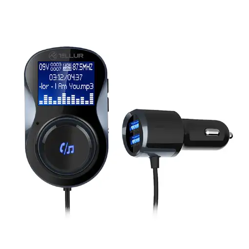 Transmisor FM Bluetooth para coche Tellur FMT-B4, negro