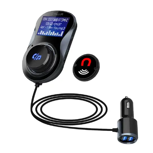 Transmisor FM Bluetooth para coche Tellur FMT-B4, negro