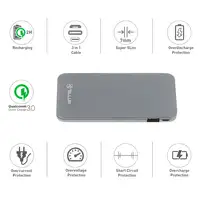 Batería externa Tellur QC 3.0 5000mAh, gris