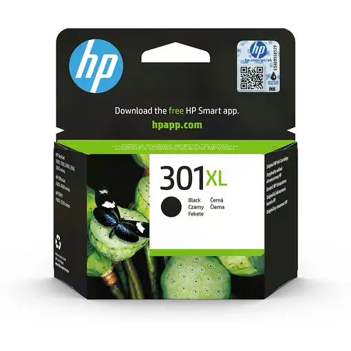 HP Cartucho de tinta original 301XL de alta capacidad negro