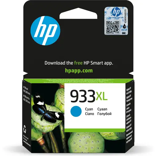 HP Cartucho de tinta original 933XL de alta capacidad cian