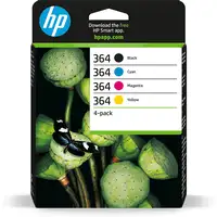 HP Pack de ahorro de 4 cartuchos de tinta original 364 negro/cian/magenta/amarillo