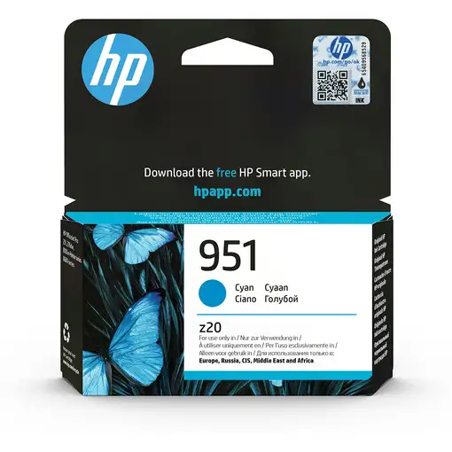HP Cartucho de tinta original 951 cian