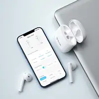 Auriculares Tellur Aura True Wireless, APP, blanco