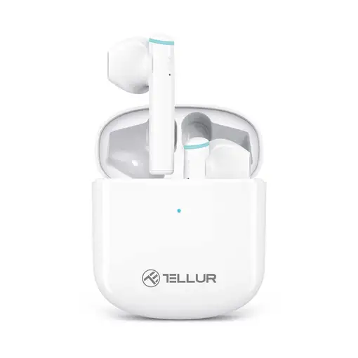 Auriculares Tellur Aura True Wireless, APP, blanco