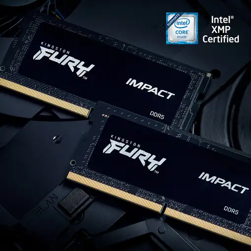 Kingston Technology FURY 32GB 6400MT/s DDR5 CL38 SODIMM (Kit de 2) Impact XMP