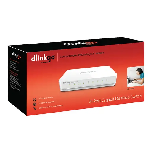 D-Link GO-SW-8G switch No administrado Blanco