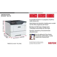 Xerox B410 A4 47 ppm Impresora a doble cara PS3 PCL5e/6 2 bandejas 650 hojas en to