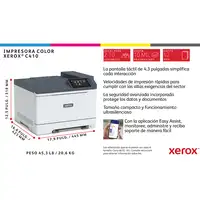 Xerox C410 A4 40 ppm Impresora a doble cara PS3 PCL5e/6 2 bandejas 251 hojas