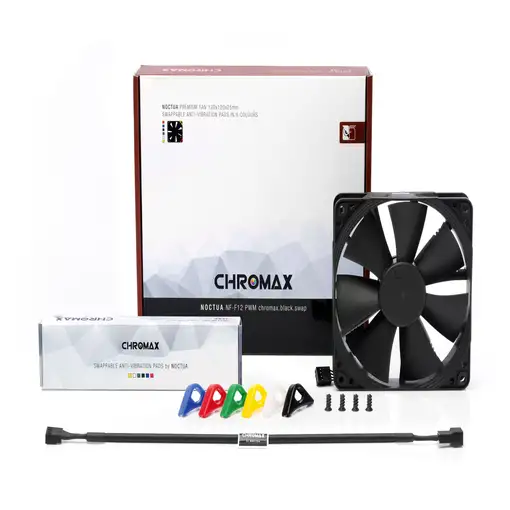 Ventilador noctua 120mm nf-f12 pwm chromax black swap colors