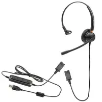 Voice 510N Auriculares, Centro de llamadas con cable, QD, monoaural, USB, negro