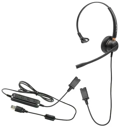 Voice 510N Auriculares, Centro de llamadas con cable, QD, monoaural, USB, negro