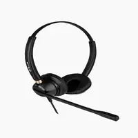 Voice 520N Auriculares para centro de llamadas con cable, QD, binaural, USB, negro