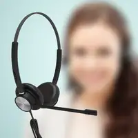 Voice 420 Auriculares, centro de llamadas con cable, binaurales, USB, Jack, negro