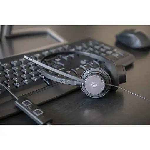 Voice 420 Auriculares, centro de llamadas con cable, binaurales, USB, Jack, negro