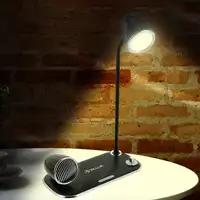 Tellur Nostalgia Cargador Inalámbrico 15W, Altavoz 5W, Lámpara de Escritorio