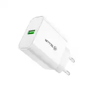 Cargador de pared Tellur USB-A 18W con QC3.0, blanco