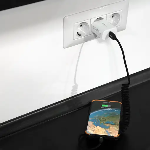 Cargador de pared Tellur USB-A 18W con QC3.0, blanco