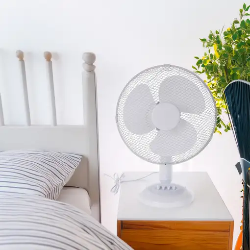 Well Home Ventilador de mesa, cabezal ajustable y oscilante