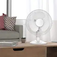 Well Home Ventilador de mesa, cabezal ajustable y oscilante