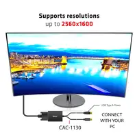 CLUB3D cac-1130 0,6 m MiniDP/USB-A DVI-D Negro