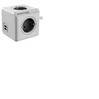 Allocacoc 1407/DEEUPC base múltiple 3 m 4 salidas AC Gris, Blanco