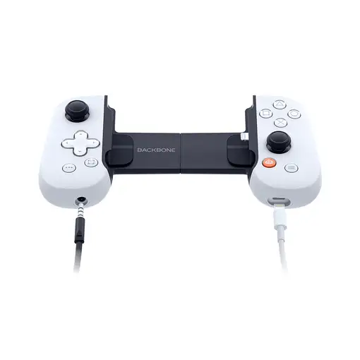 Backbone BB-51-P-WS mando y volante Gris, Blanco USB Gamepad Playstation, Xbox
