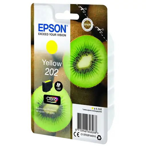 Epson Kiwi Singlepack Yellow 202 Claria Premium Ink