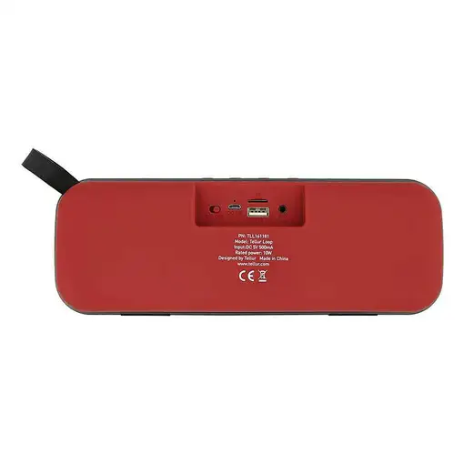 Altavoz Bluetooth Tellur Loop 10W, rojo