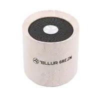 Altavoz Bluetooth Tellur Green, 3W, paja de trigo, nata