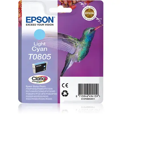 Epson Hummingbird Cartucho T0805 cian claro (etiqueta RF)