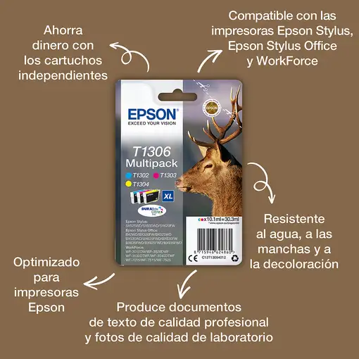 Epson Stag Tinta negra T1301 DURABrite Ultra Ciervo