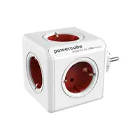 Allocacoc PowerCube Original base múltiple 5 salidas AC Interior Rojo, Blanco Allocacoc PowerCube Original base múltiple 5 salidas AC Interior Rojo, Blanco