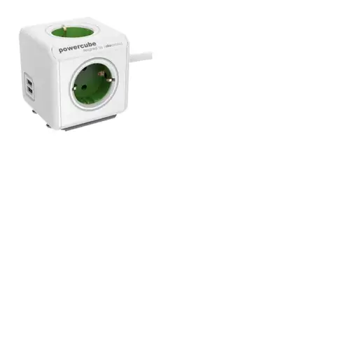Allocacoc 1406GN/DEEUPC base múltiple 1,5 m 4 salidas AC Verde, Blanco Allocacoc 1406GN/DEEUPC base múltiple 1,5 m 4 salidas AC Verde, Blanco