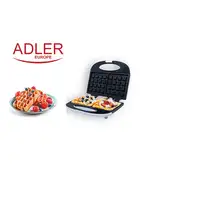 Adler AD 311 gofrera 2 barquillo(s) 700 W Negro, Blanco