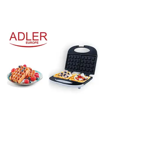 Adler AD 311 gofrera 2 barquillo(s) 700 W Negro, Blanco